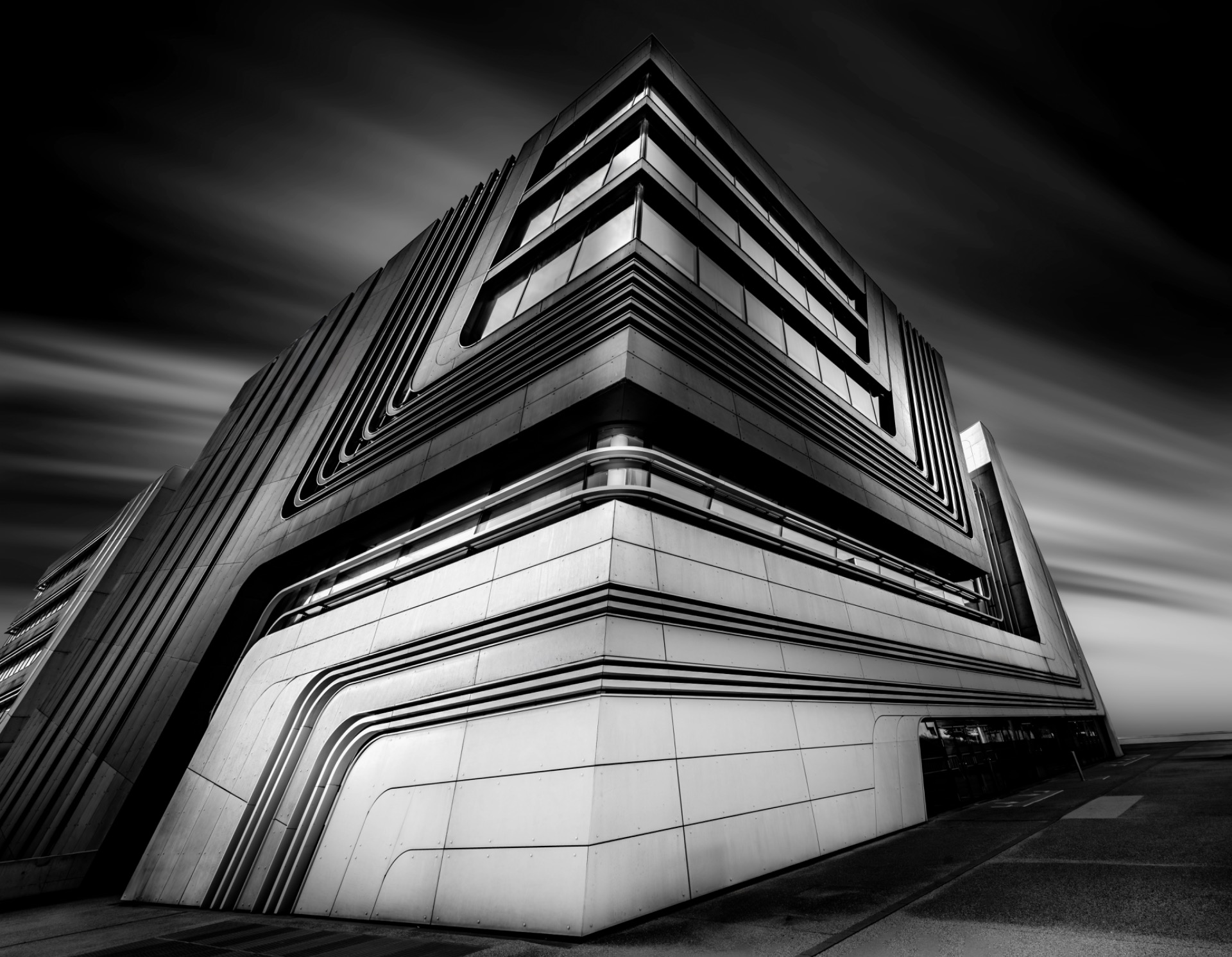 Modern architecture Vienna Austria - WU Library, DC Tower